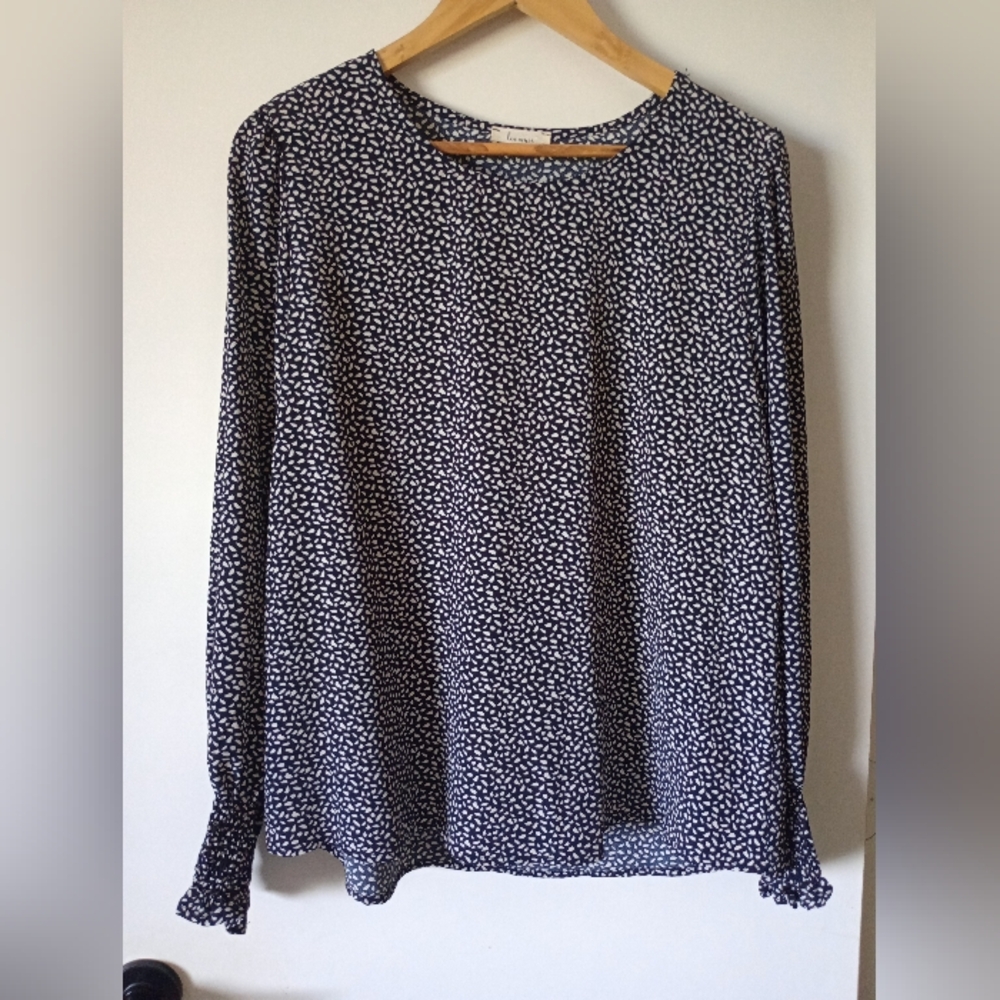 Les Amis Black & Cream Top Size Large
